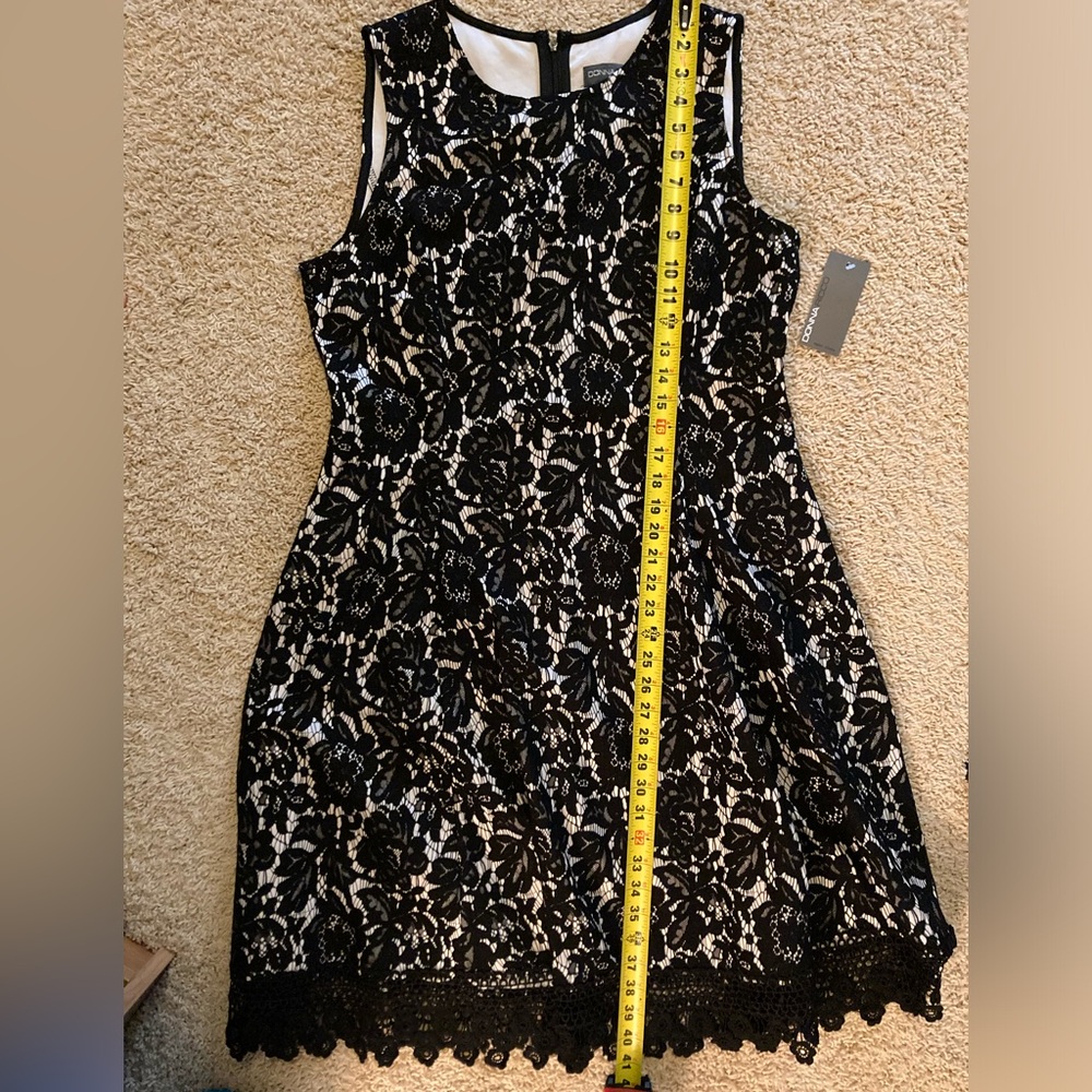 NWT: Donna Ricco black lace sleeveless dress, size 14 - Picture 12 of 12
